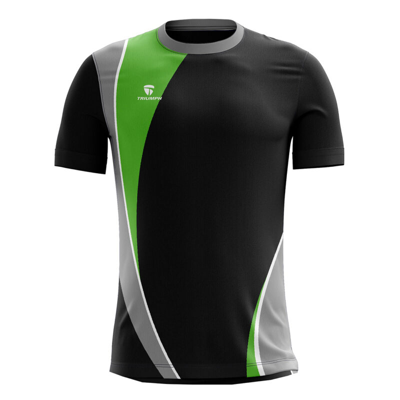 Sports Training Football Dry Fit Solid T Shirts for Adults – view 1