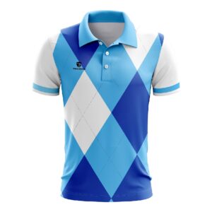 Badminton Polo Neck Tshirt for Boys | Mens Sports Jersey Sky Blue Color