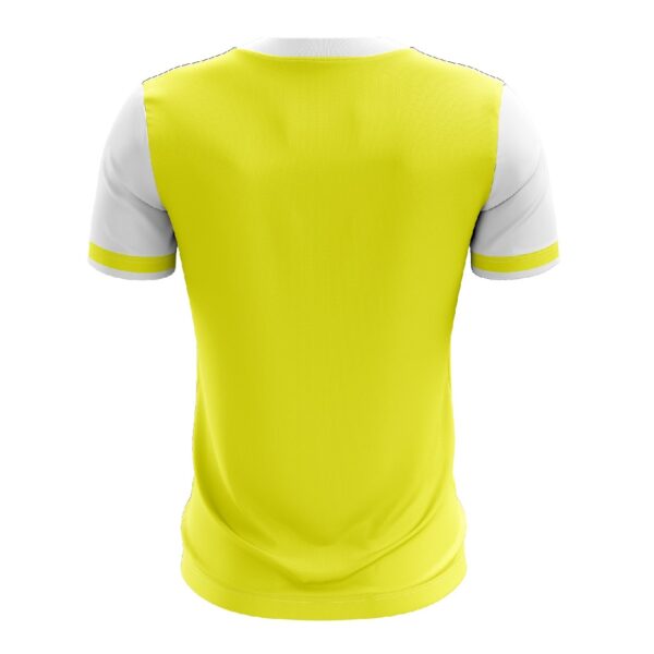 Mens Short Sleeve Collared Polo T-Shirts for Badminton Yellow Color