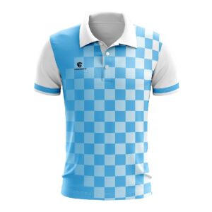 Men’s Regular Fit Badminton Polo Tshirt | Custom Sports Clothing Sky Blue Color