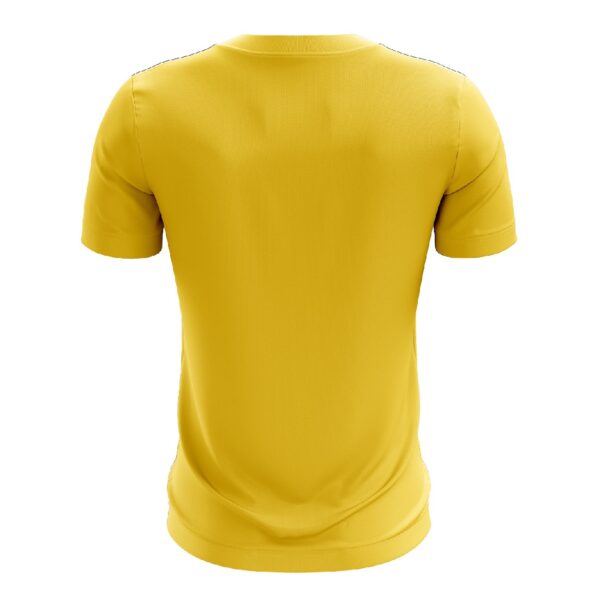 Quick Dry Polo T Shirt Casual Workout Tees | Mens Badminton Tshirts - Gold Yellow Color