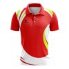 Mens Polo T Shirt for Men | Collared Badminton Sports Jersey - Red Color