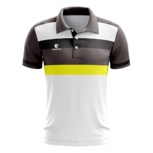 Men Badminton T-Shirt | Polo Neck Sports Jersey - Dark Grey Color