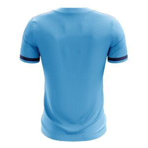 Mens Badminton T-Shirt Custom Printed Regular Fit Polo Sky Blue Jersey