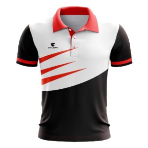 Collared Athletic Sports Polo T-Shirts for Men White Black