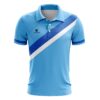 Polo Neck T Shirts for Men Light Blue | Badminton Sports T-Shirt