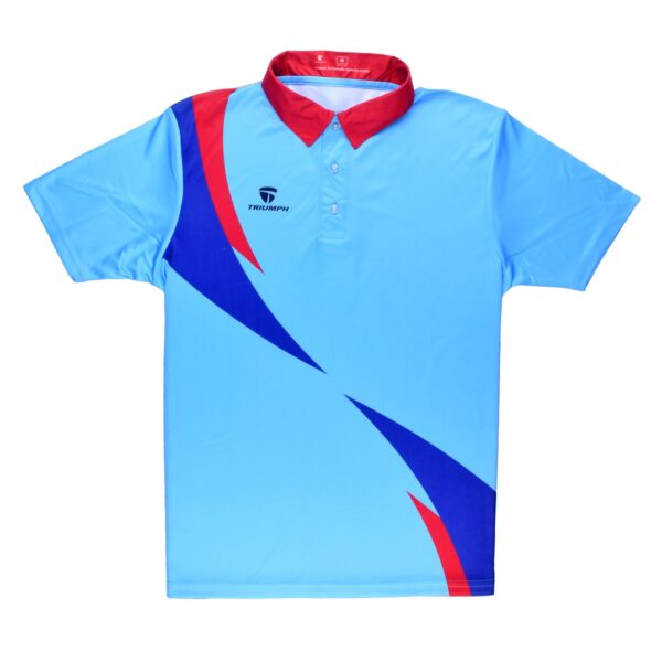 Cricket T Shirts Training for Men | Custom Clothing Sky Blue, Red & Navy Blue Color