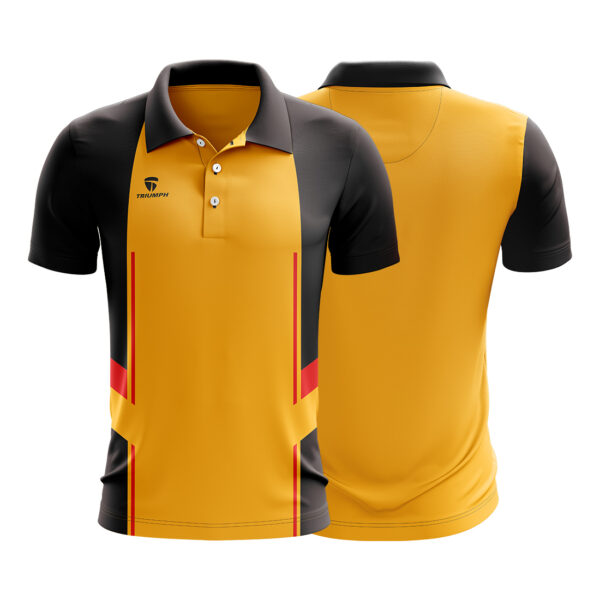 Cricket Half Sleeve Training Jersey for Men Yellow & Black Color