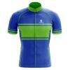 Personalized Cycling Jerseys for Men with Name & Number Blue & Green Color
