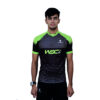 Full-sublimated Cycling Jersey for Men Black & Green Color