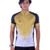 Cycling Jersey for Men | Add Name Number Team Logo White, Golden & Black Color