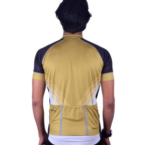 Cycling Jersey for Men | Add Name Number Team Logo White, Golden & Black Color