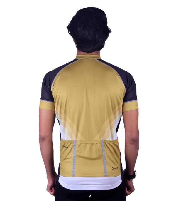 Cycling Jersey for Men | Add Name Number Team Logo White, Golden & Black Color