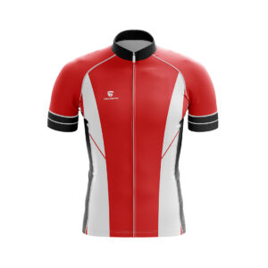 Sublimated Exclusive Cycling Jersey for Men Red, White & Black Color
