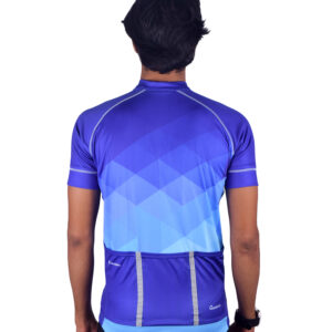 Sublimated Bicycle Gear Professional Cycling Jersey for Man Purple & Blue Color