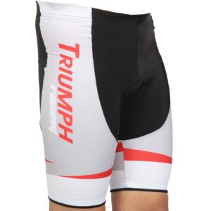 Men’s Cycling Bike Shorts 3D Padded Bicycle Riding Pants Tights, Anti-Slip Design, Breathable & Comfy White & Black