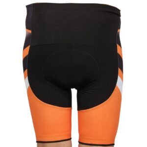 Men’s Cycling Shorts 3D Padded Bike Bicycle Shorts with Anti-Slip Leg Grips Orange & Black Color