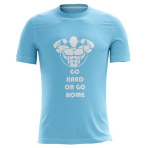 Men’s Regular Fit Sports T-Shirt | GYM Wear Sky Blue Color