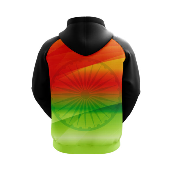 Indian Flag Printed Hooded Sweatshirt for Men