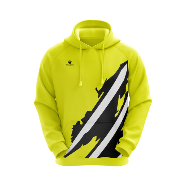 Men’s Printed Thermal Winter Hoodies Yellow & Black Color