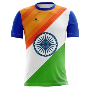 Indian Flag Republic Day Jersey | Independence TriColor T-shirt Indian Tri Royal Blue Color