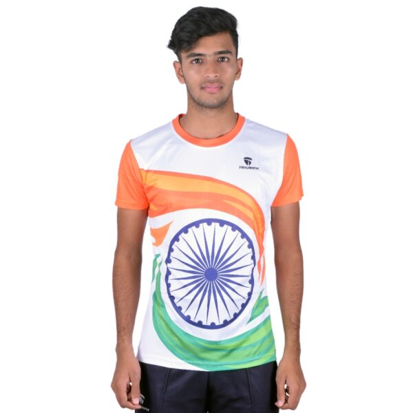 Stand Out this Independence and Republic Day! Shop T-Shirts Indian Tri White & Orange Color