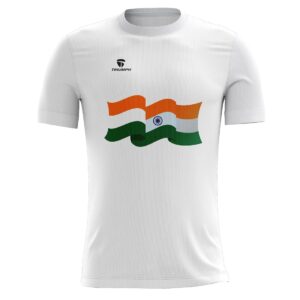 Republic Day Independence Day 15 August 26 January India Flag Printed t Shirt White India Tri Color