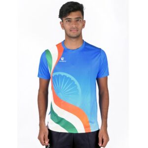 India Flag Design Republic | Independence Day T Shirt Blue Indian Tri Color