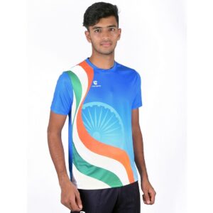 India Flag Design Republic | Independence Day T Shirt Blue Indian Tri Color