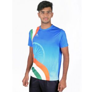 India Flag Design Republic | Independence Day T Shirt Blue Indian Tri Color