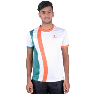 Independence Day Round Neck Casual Tshirt for Men / Boy White Indian Tri Color