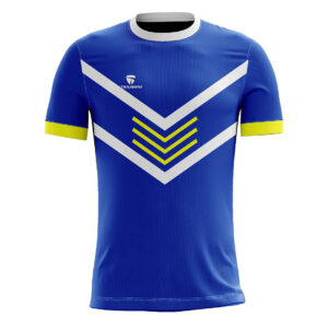 Kabaddi Jersey for Men | Add Name Number Logo Blue & Yellow Color