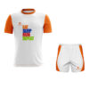 Running Jersey & Short For Men | Add Name & Number White & Orange Color