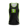 Men’s Running Sleeveless Tank Top Singlet Black & Green Color