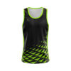 Men’s Tennis Sleeveless Tank Top Singlet Black & Green Color