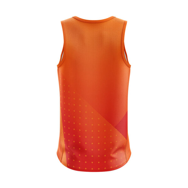 Men’s Jogging Sleeveless Top Singlet Orange Color