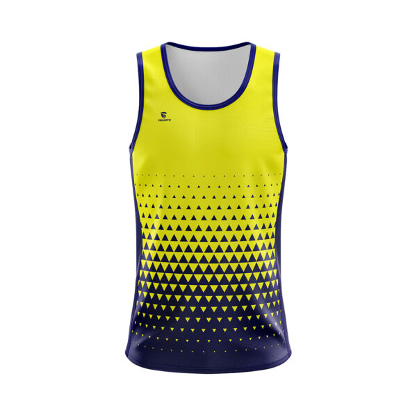 Tank Tops and Vests for Men | Sleeveless Singlet Yellow & Navy Blue Color