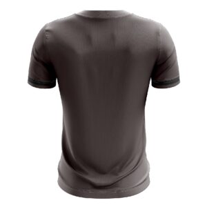 Dry Fit Athletic T Shirts for Table Tennis Running Workout Outdoor Dark Grey & White Color