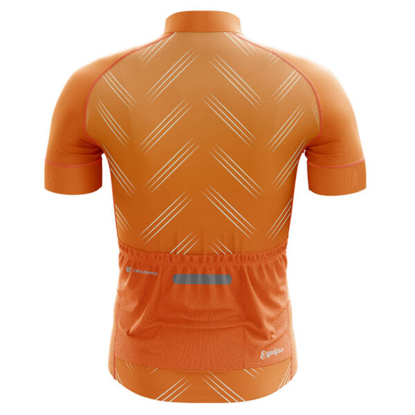 Customised Mens Cycling Jerseys Road Biking Jersey with Name Orange Color