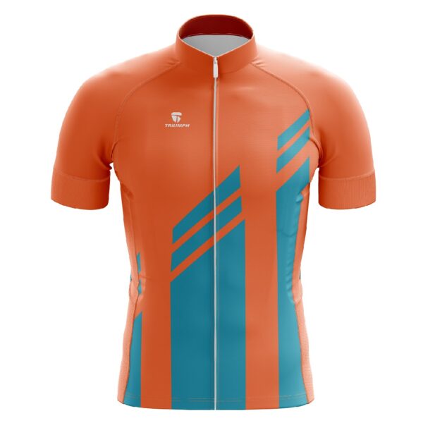 Cycling Bike Jersey dry fit Cycling | Men Cycling Bike Polyester Jerseys Orange & Blue Color