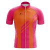 Short Sleeves Cycling Jersey for Men’s Bicycle Polyester Bike Shirt Pink & Orange Color