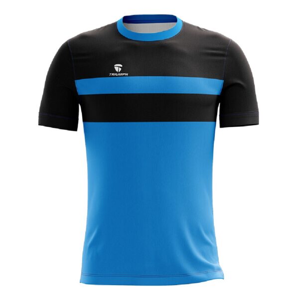 Men Cycling Jersey Breathable Short Sleeve Round Neck Tshirt Blue & Black Color