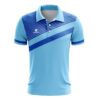 Badminton Polo Tshirts | Men's Regular Fit Polo Neck Sports Jersey - Sky Blue Color