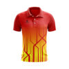 Cricket Training Regular Fit Polo Neck T-shirt for Men Red & Yellow Color