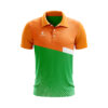 Sublimated Cricket Team Jersey Cricket T-shirt for Men Green & Orange Color