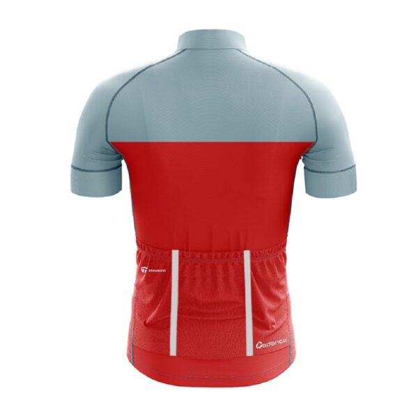 Dry-Fit Cycling Jersey | Cycling Upper Wear for Men’s Grey & Red Color