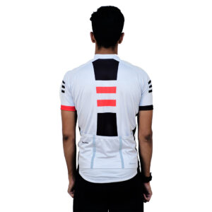 Professional Sublimated Mountain Bike Jersey White & Black Color