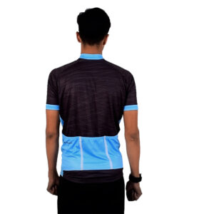 Long Ride Bicycle Jersey for Men | Custom Cycling Clothes Black & Blue Color