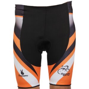 Men’s Cycling Shorts 3D Padded Bike Bicycle Shorts with Anti-Slip Leg Grips Orange & Black Color