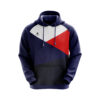 Men’s Online Winter Hoodies Navy Blue, Red & White Color